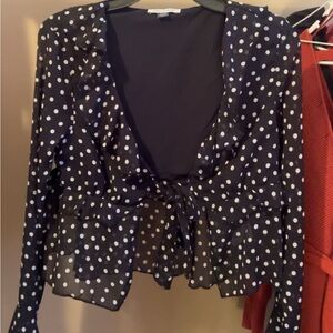 American Eagle Outfitters Polka Dot Blouse
